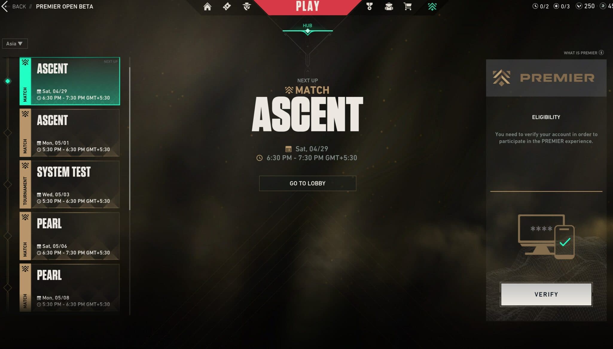 Verify Button is visible in the bottom right.