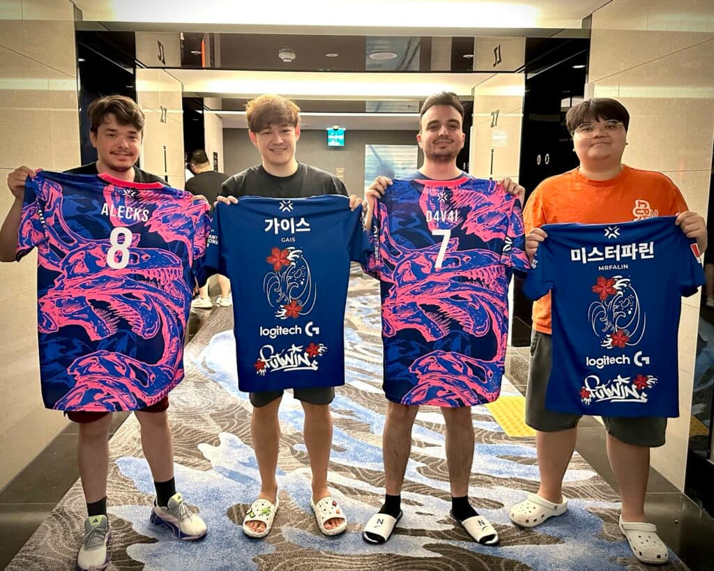 Gais, Alecks, Mr.Falin and D4v41 at VCT Champs Seoul 2024. (from left)