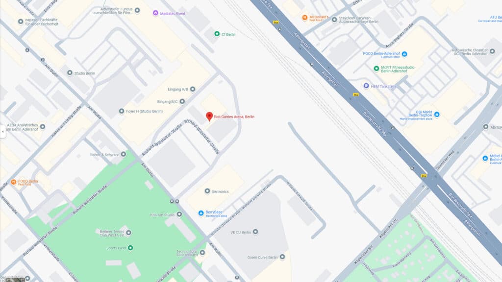 Riot Games Arena location (Screenshot via esports.gg)