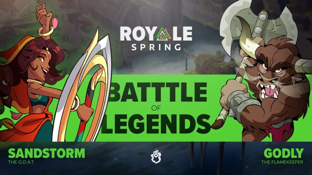 Sandstorm vs Godly at Spring Royale 2025 (image via Brawlhalla Esports)