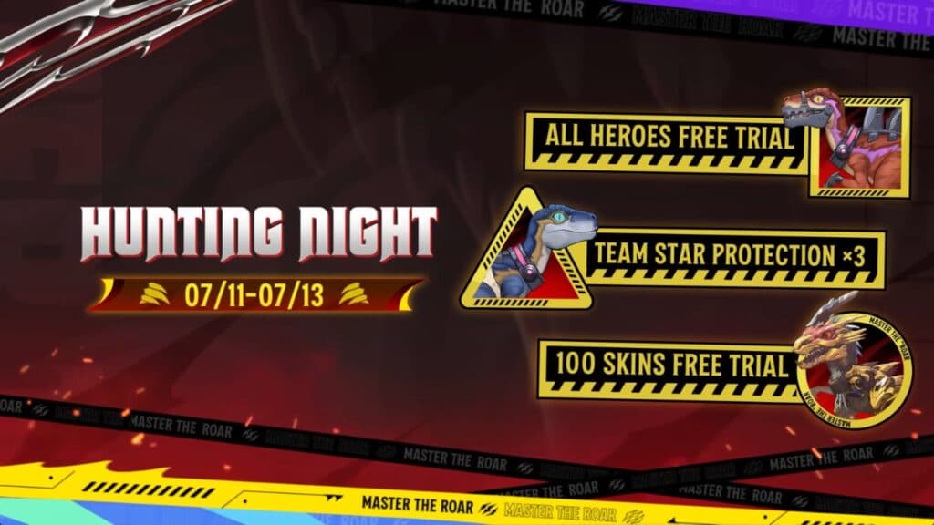 Free rank protections for the weekend during the Hunting Night event (Image via MOONTON Games)