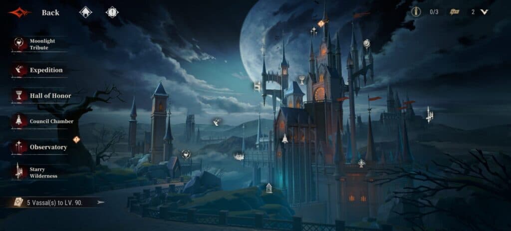 Your castle expands the more you play the game (Screenshot via esports.gg)