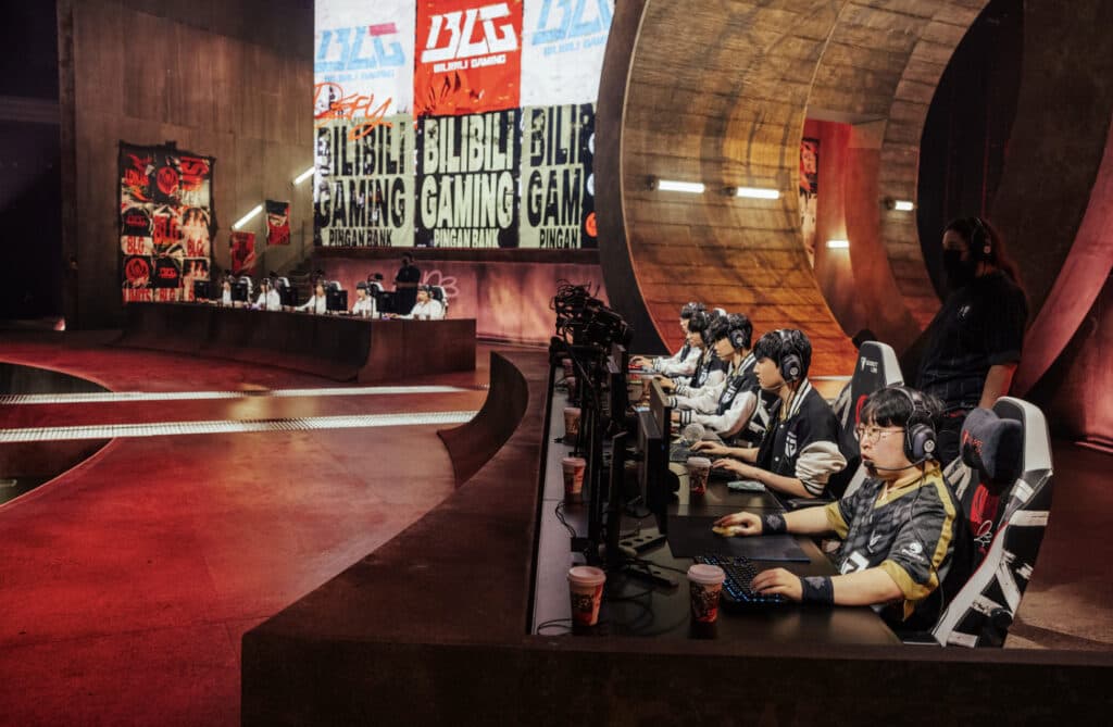 Gen G on stage playing against BLG in the final week of MSI 2023