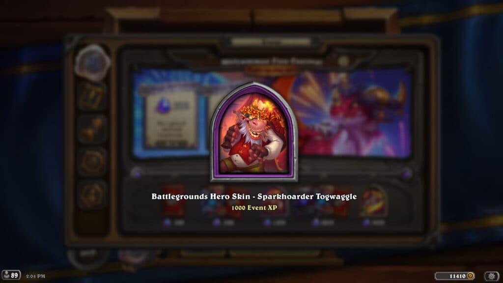 Sparkhoarder Togwaggle Battlegrounds skin (Image via Blizzard Entertainment)