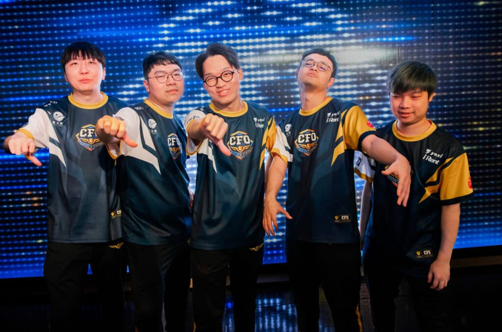 CFO PCS' 2nd second at Worlds 2023 backstage - image via Colin Young-Wolff/Riot Games