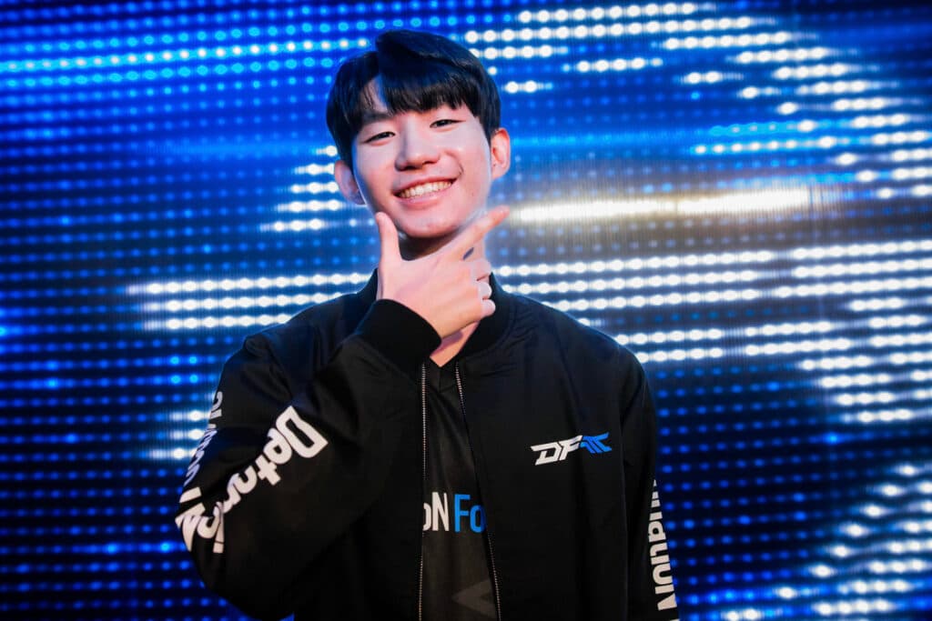 Happy Aria backstage at Worlds 2023 - image via Colin Young-Wolff/Riot Games