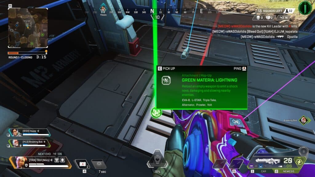 Blue Materia shocks enemies in the Final Fantasy Takeover event (Screenshot via Esports.gg)