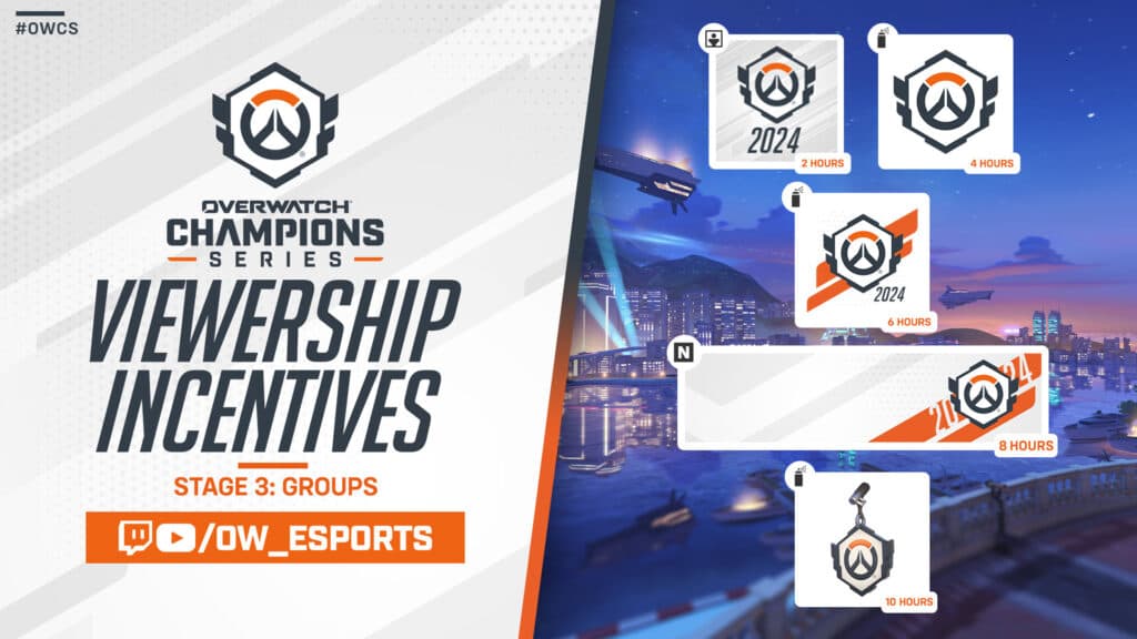 OWCS 2024 Twitch drops (Image via Blizzard Entertainment)
