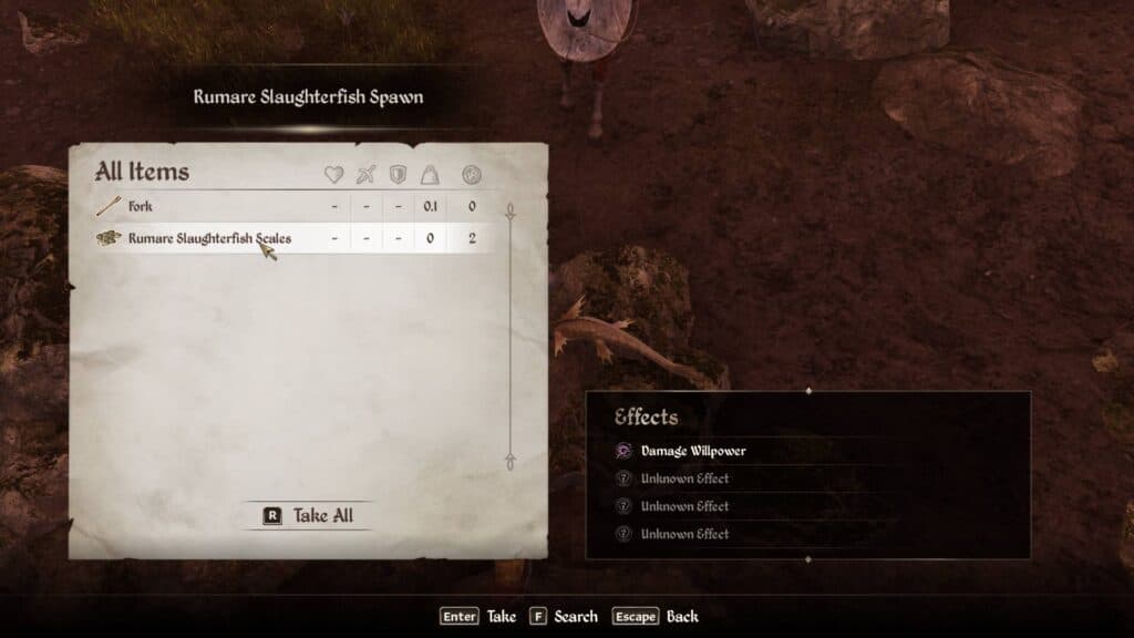 Getting a Rumare Slaughterfish Scale (Screenshot via esports.gg)