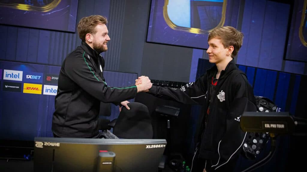 It's happening. m0NESY will be reunited with NiKo at Team Falcons after trade from G2 Esports (Photo via ESL)
