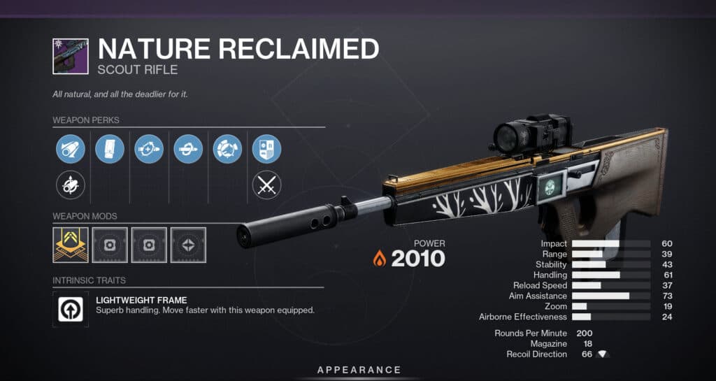 One of the best looking scouts in Destiny 2. (Screenshot by esports.gg)