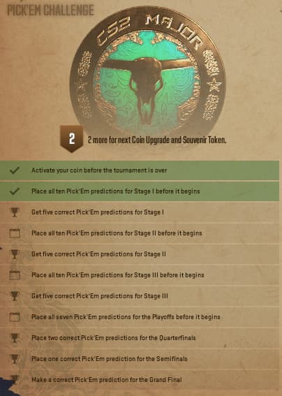 You'll need all 11 challenge ticks to earn Diamond. (Screenshot by esports.gg)