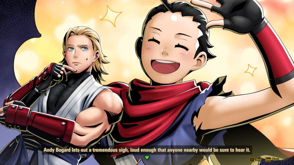 Andy Bogard and Hokutomaru (Image via SNK Corporation)