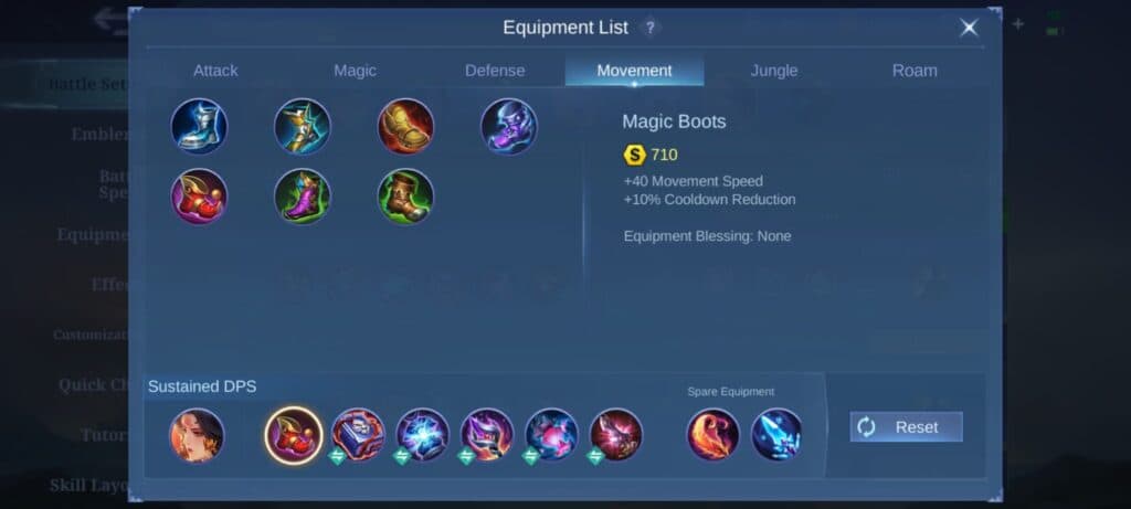 Zetian Item Build in MLBB (Screenshot via esports.gg)