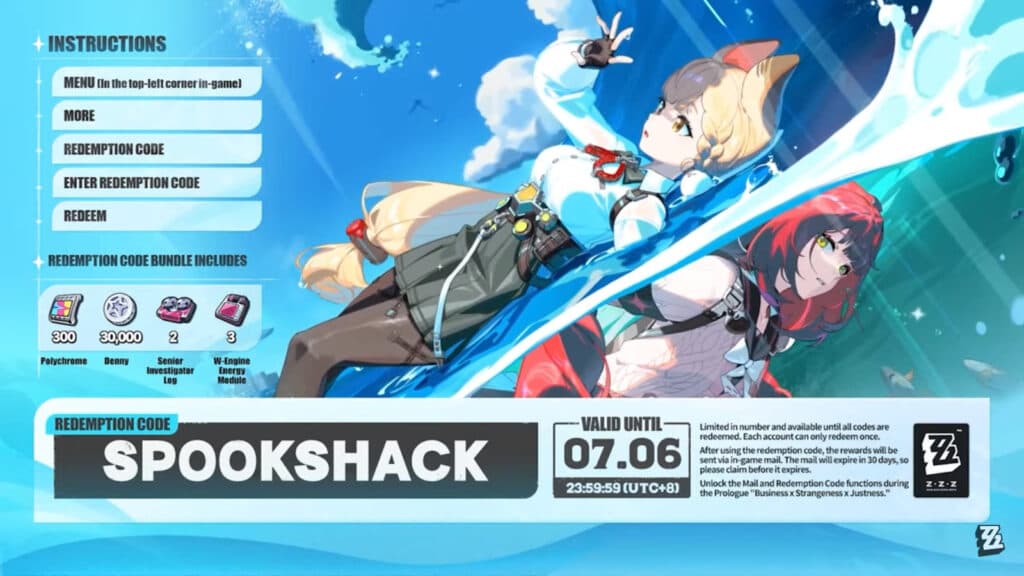 ZZZ 2.1 Polychrome code (image via HoYoverse)