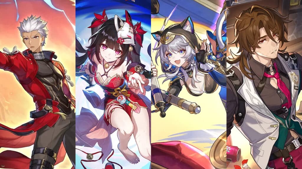 Archer's premium team in HSR (Graphic by esports.gg)