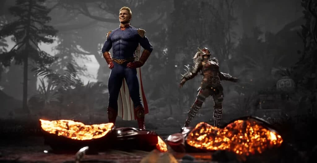 Homelander and Ferra in Mortal Kombat 1 (Image via NetherRealm Studios)