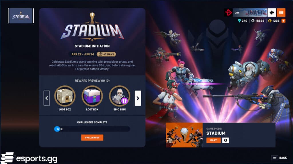 Overwatch 2 Stadium Initiation event (Screenshot via esports.gg)