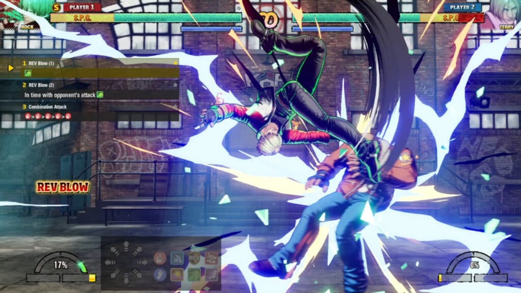 Terry Bogard teaching Rock Howard how the REV System works (Image via SNK Corporation)