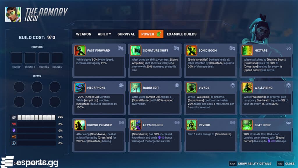 Lucio's Powers in the Armory (Screenshot via esports.gg)
