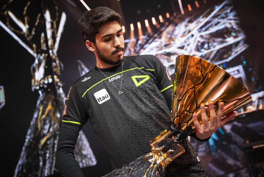 Erick "aspas" Santos at the VALORANT Champions 2022 Istanbul Grand Finals (Image via Colin Young-Wolff/Riot Games)