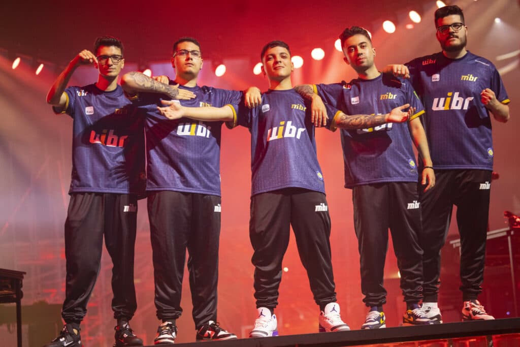 MIBR is seen at the VALORANT Champions Tour 2023: LOCK//IN tech check on February 12, 2023 in Sao Paulo, Brazil. (Photo by Colin Young-Wolff/Riot Games)