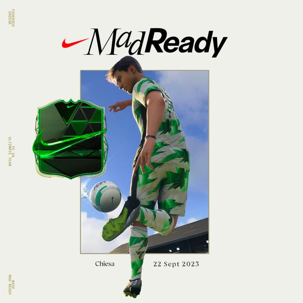 Chiesa will feaure in the<a href="https://esports.gg/news/gaming/ea-fc-24-nike-madready-promo-cards-to-expect-how-to-get-them/"> Nike MadReady promo </a>during the Early Access of EA FC 24.