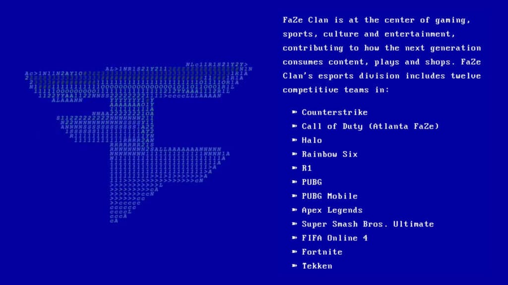 Esports team update shared via Tweet by @FaZeEsports (Image via esports.gg)