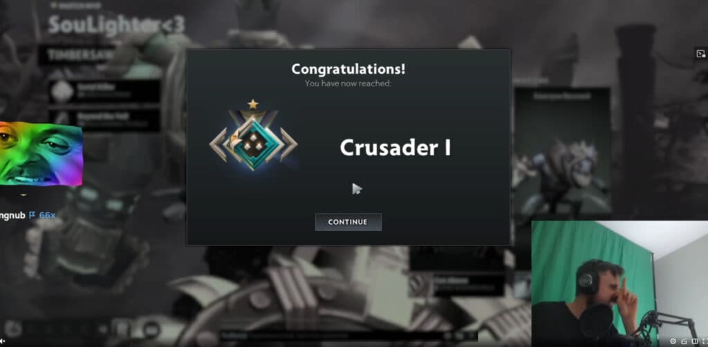 Forsen will need to grind around 4,020 more MMR to hit Immortal (Image via Forsen)