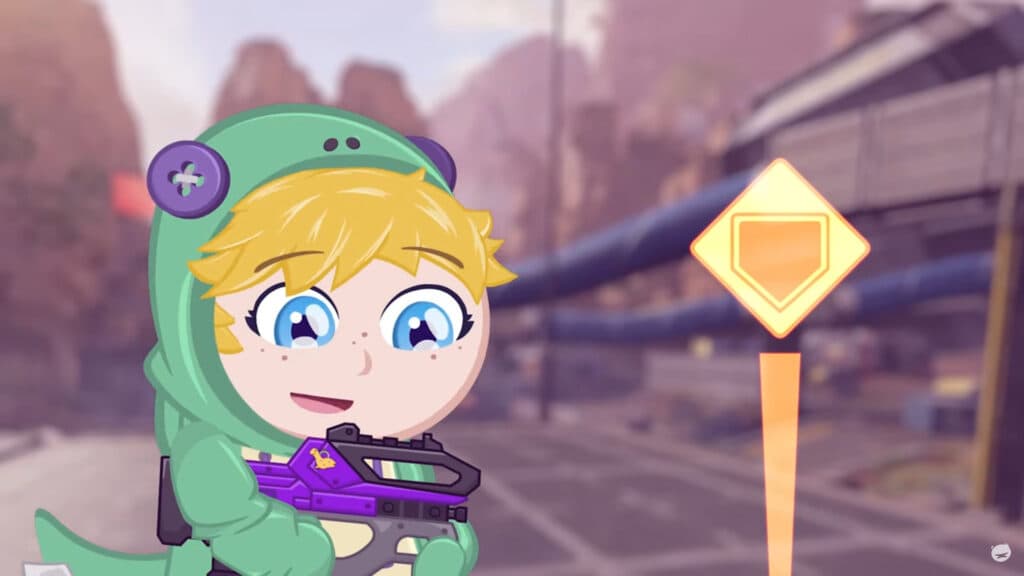 Wattson wearing her Nessie onesie in ApexToons (Image via ToonCraft on YouTube)