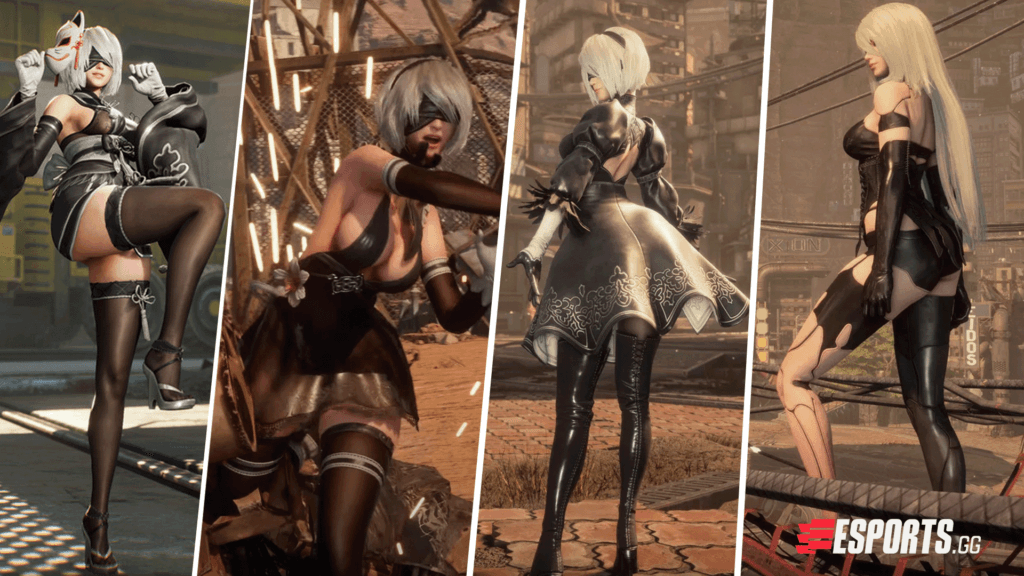 3 outfits for 2B appear in the DLC trailer along with 1 outfit for A2