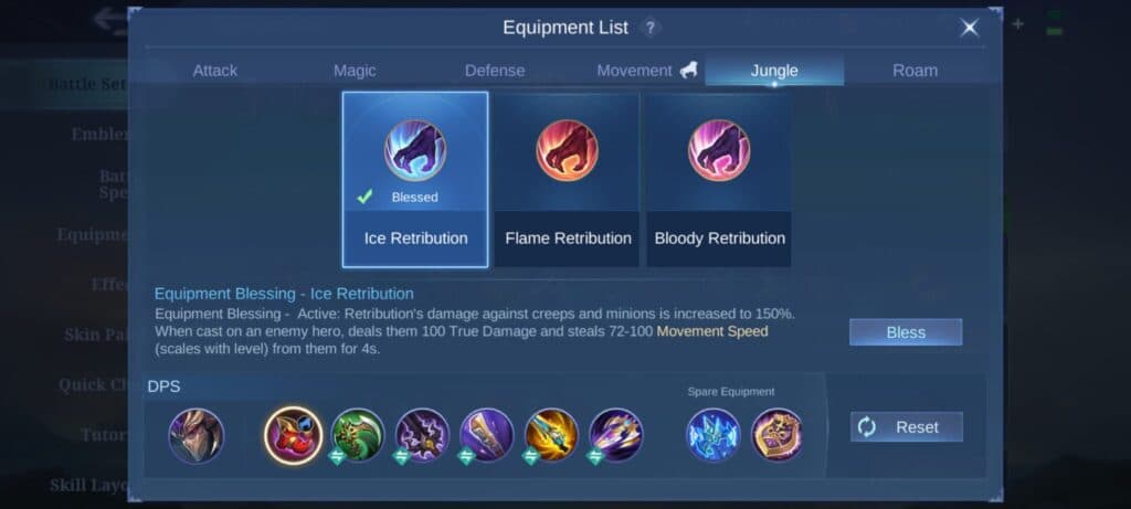 Revamp Hanzo Item Build in MLBB screenshot. (Image via esports.gg)