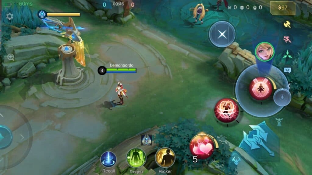 You can check your teammates' health through Angela's Ultimate (Image via esports.gg)