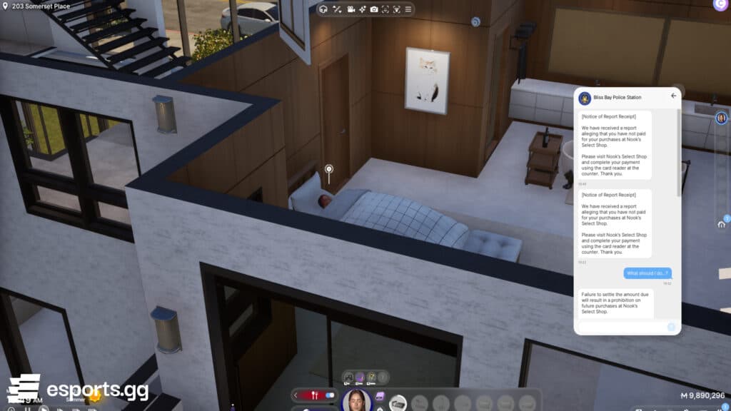 Text message by the police (Screenshot by esports.gg)