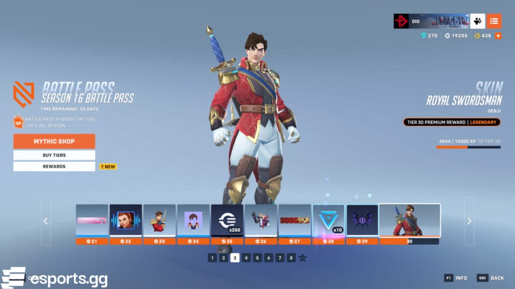 Overwatch 2 Season 16 Battle Pass (Screenshot via esports.gg)