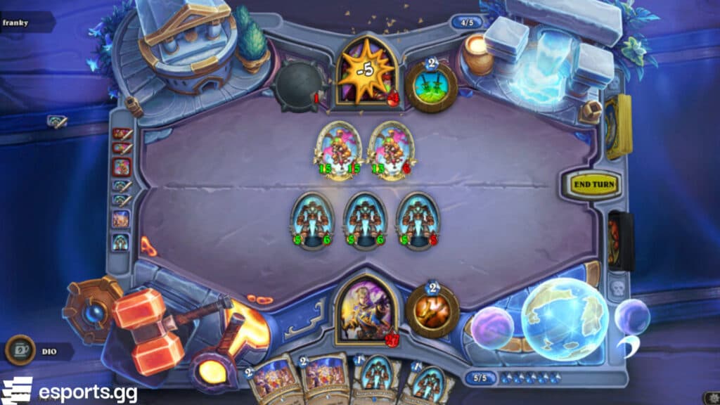 Hearthstone Top 2 Tavern Brawl deck featuring the Priest class (Screenshot via esports.gg)