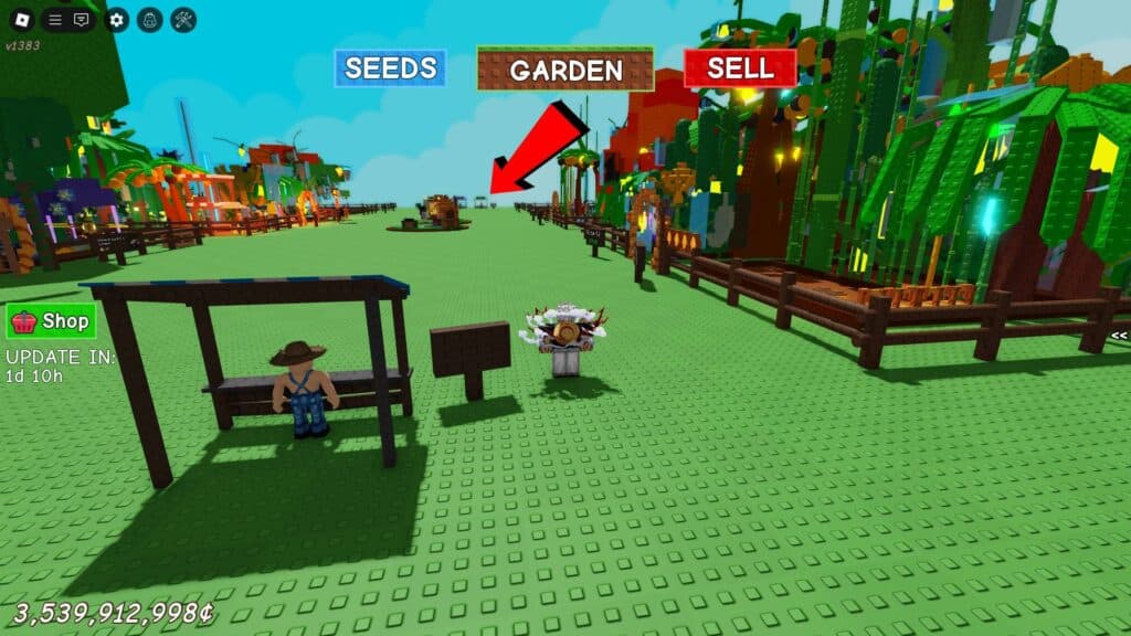 View of the Gear Shop from the Seed Shop (Screenshot via esports.gg)