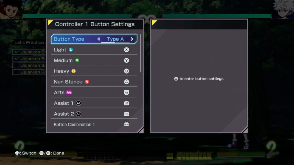 Controller settings in Nen Impact (Screenshot via esports.gg)